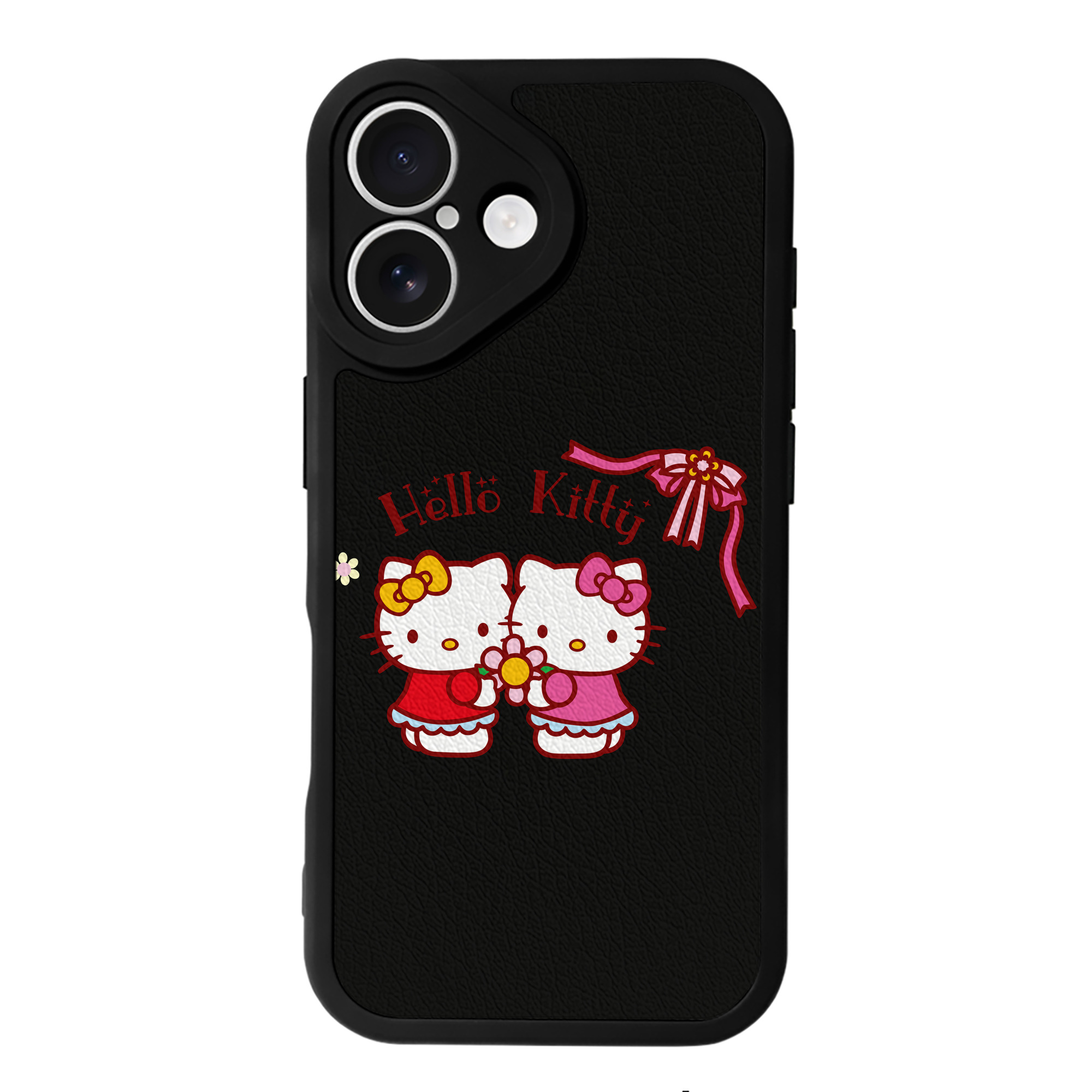 （画像用） Hello Kitty ハローキティ 【iPhone 16シリーズ対応】シリコンスマホケース（レザー調） 材質：シリコン